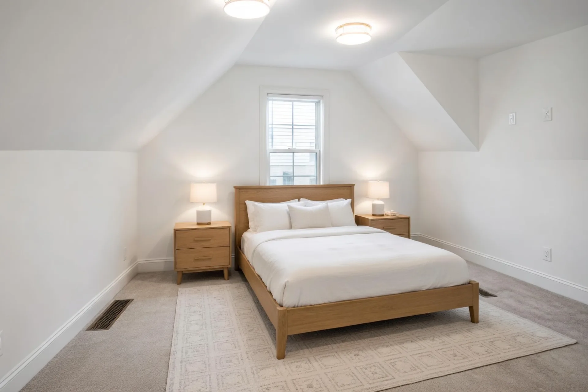 14800 N State St upper loft bedroom with vaulted ceiling