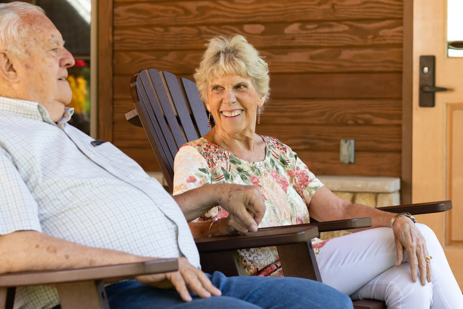 Resident enjoying their cottage